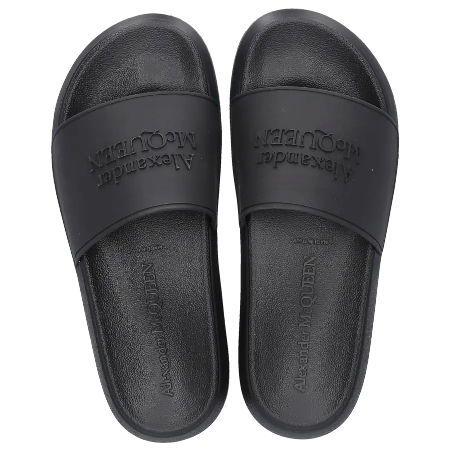 Alexander McQueen - Badeschuhe POOL SLIDE Kautschuk - schwarz