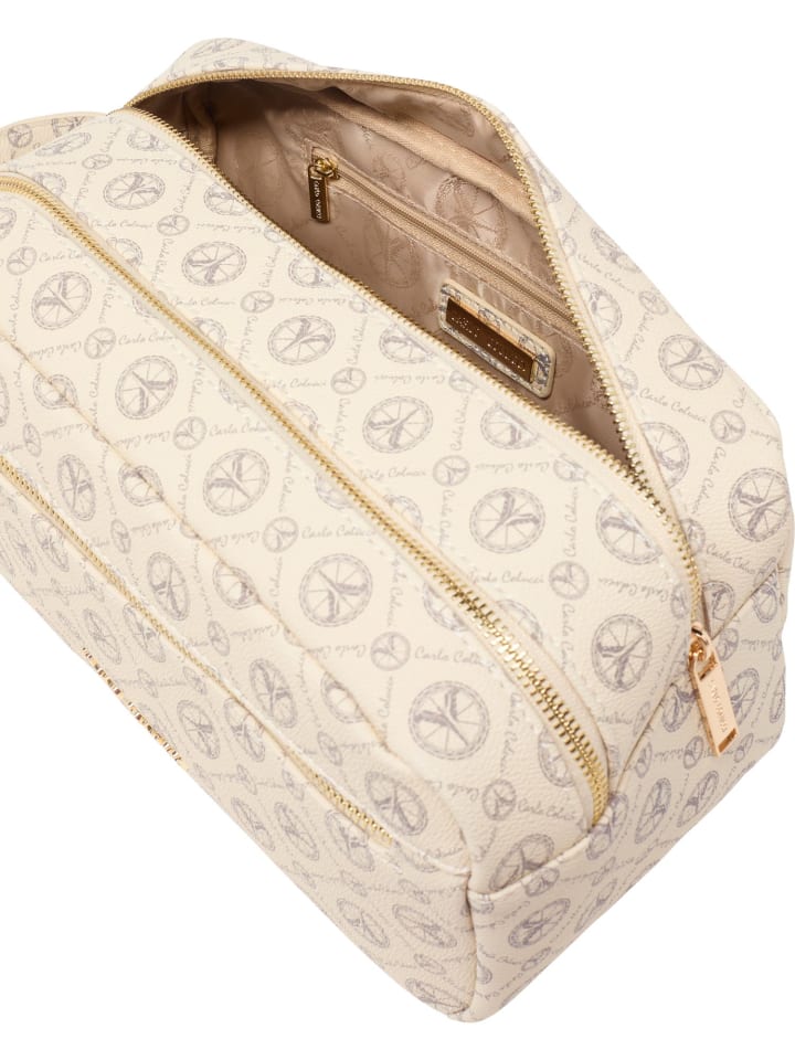 Carlo Colucci Kosmetiktasche Dellantonio in Creme günstig kaufen onesize
