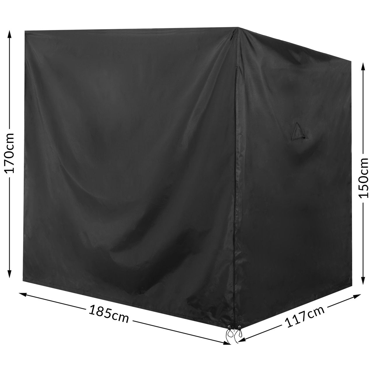 Casaria Kingsleeve® Abdeckplane Hollywoodschaukel Anthrazit 185x117x170/150cm