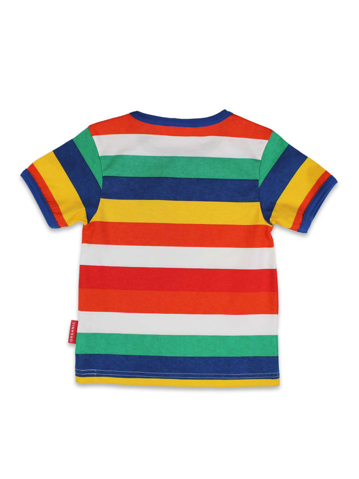 Toby Tiger T-Shirt mit Regenbogenstreifen und Schaf Applikation in bunt günstig kaufen