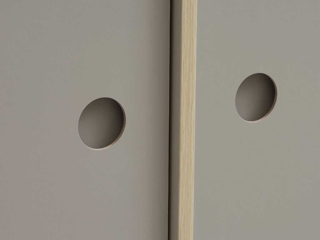 ANNISSE Schrank ANNISSE 107x200 2 Türen grau/natur