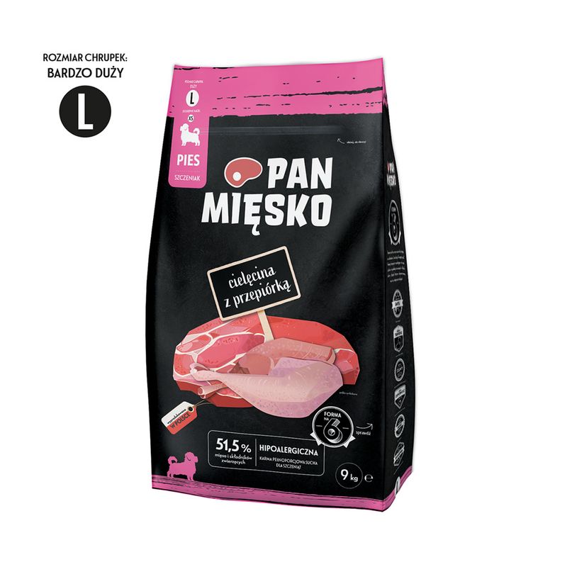 Pan Mięsko Large Puppy Kalb mit Wachteln zu TOP-Preisen | bitiba