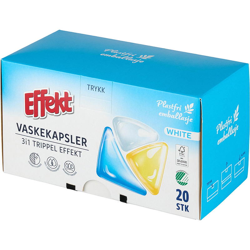 Effekt Vaskekapsler 20 stk hvit Effekt