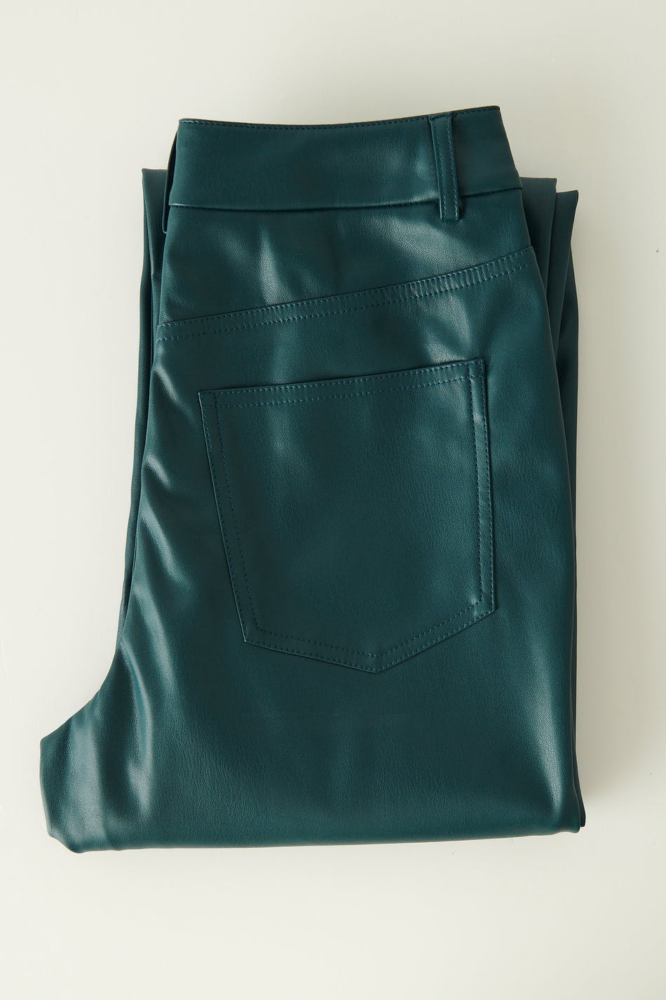 Straight pu trousers