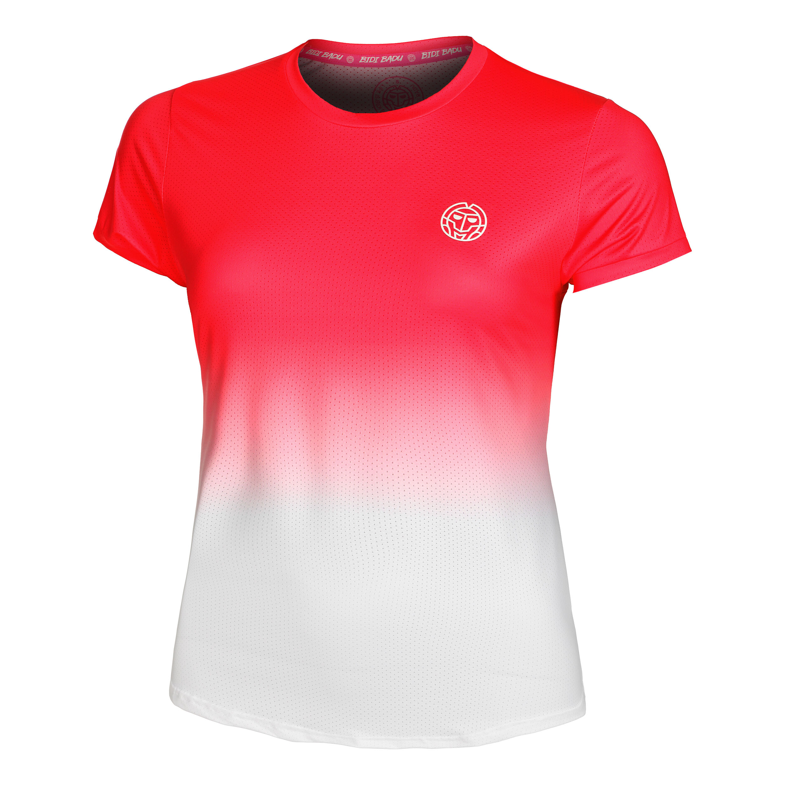 Crew Gradiant T-Shirt Damen - Rot, Weiß