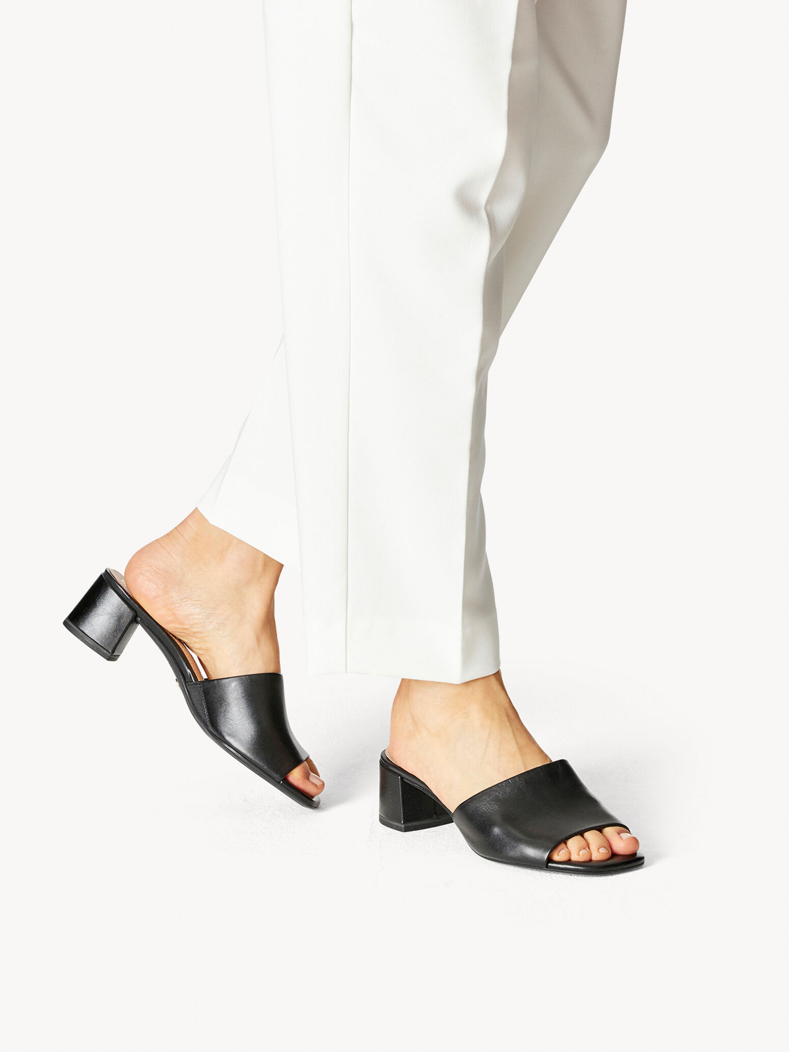 Mule en cuir - noir