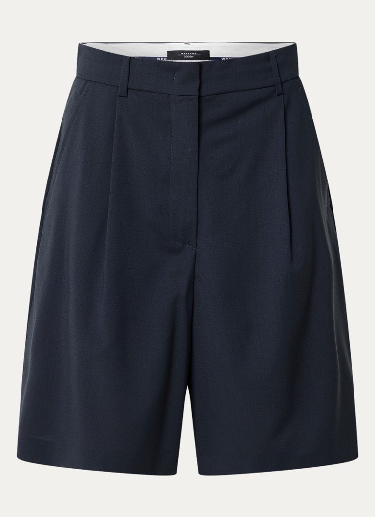 Pantaloni scurți din lână virgină cu talie înaltă și croială lejeră MaxMara Belbo