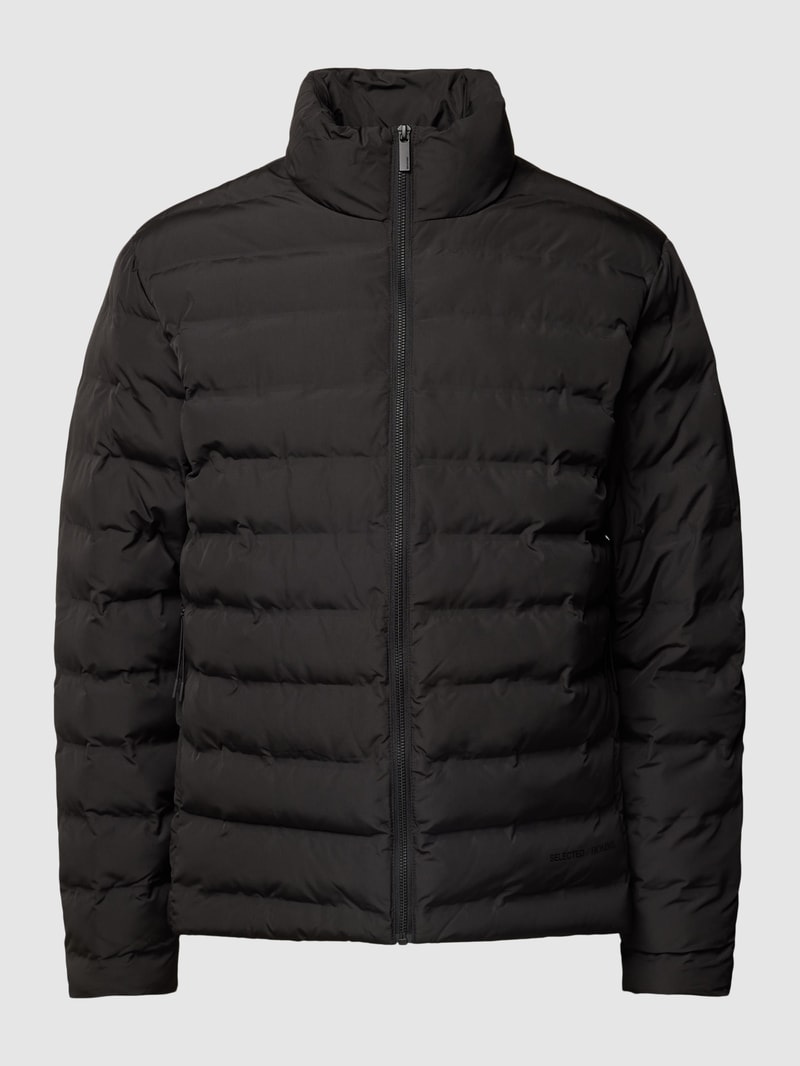 Steppjacke mit Reißverschluss in schwarz
