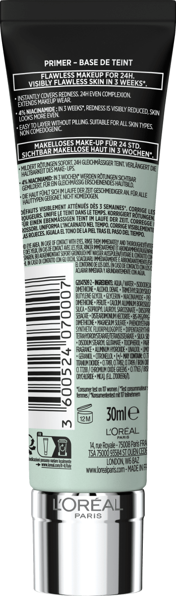 Primer Lab 24h Redness Eraser, 30 ml