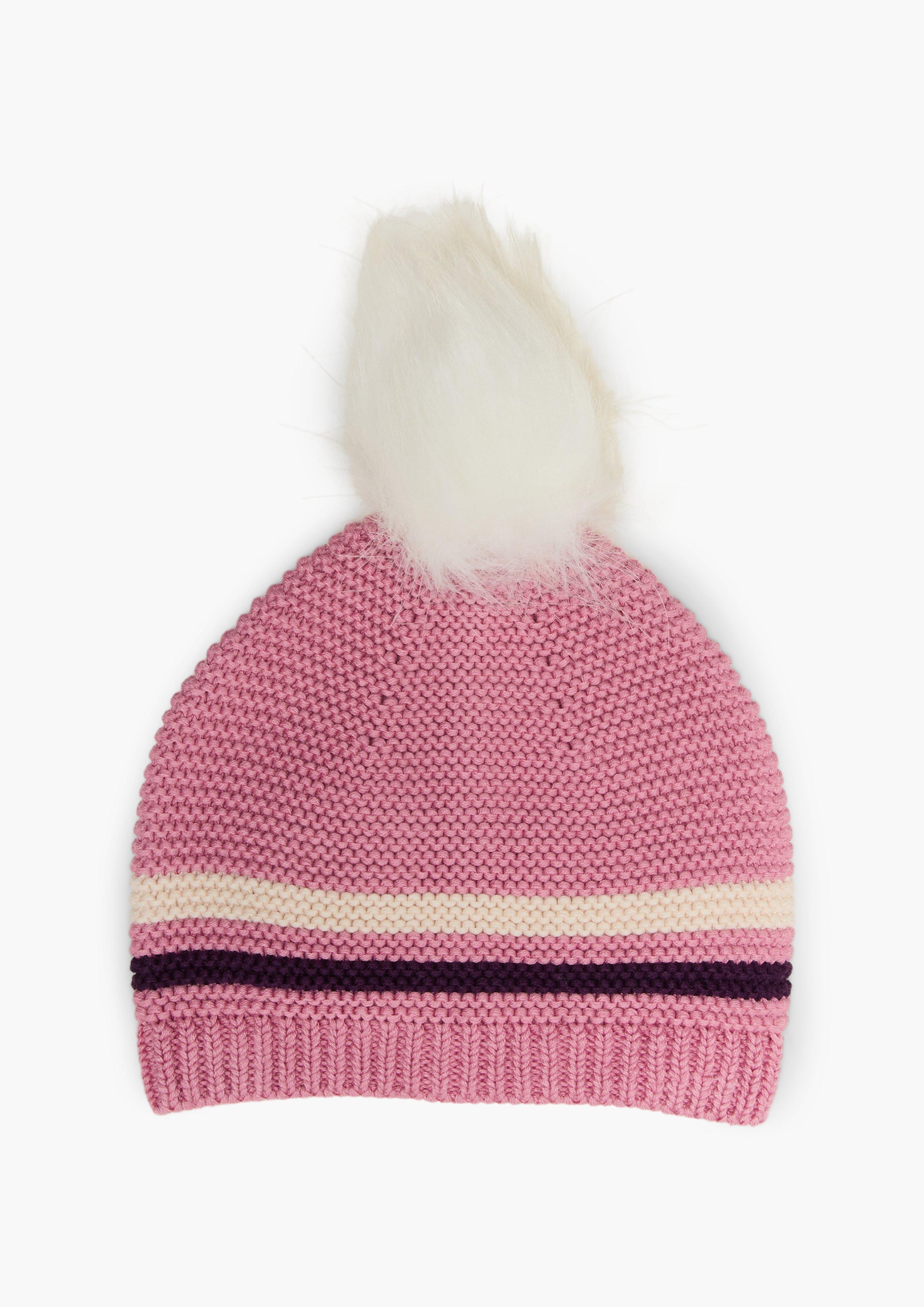 Strickmütze mit Pompom aus Kunstfell  2132575-4350