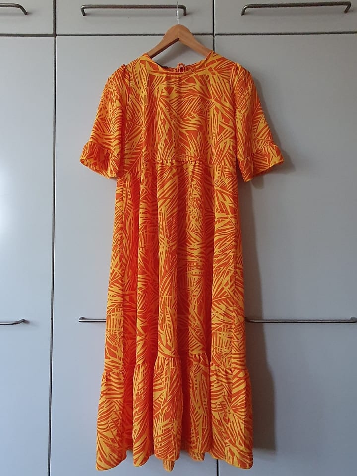 SASSYCLASSY Kleid in Orange/ Gelb günstig kaufen onesize