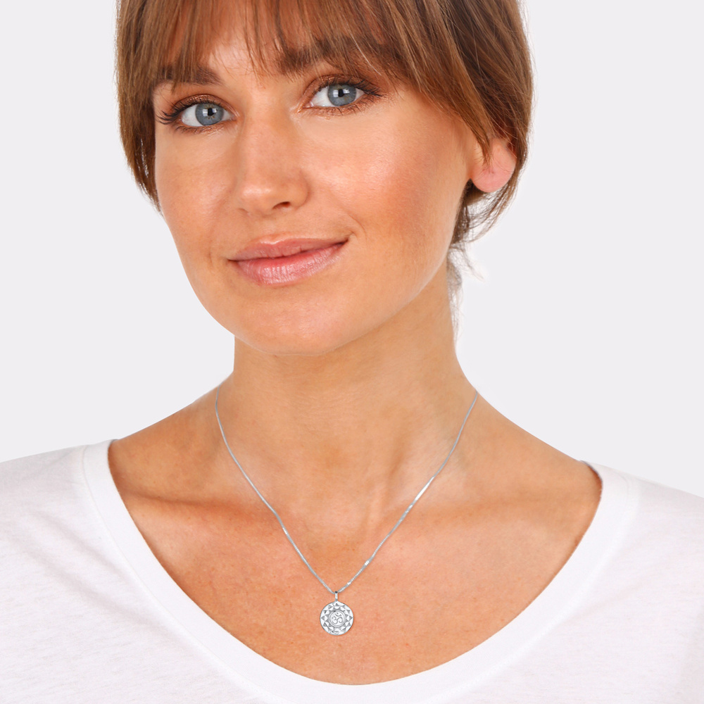 Elli Elli Collier Talisman Yoga Pendentif Vintage Look Collier Femme - (925/1000) Arge Bijoux