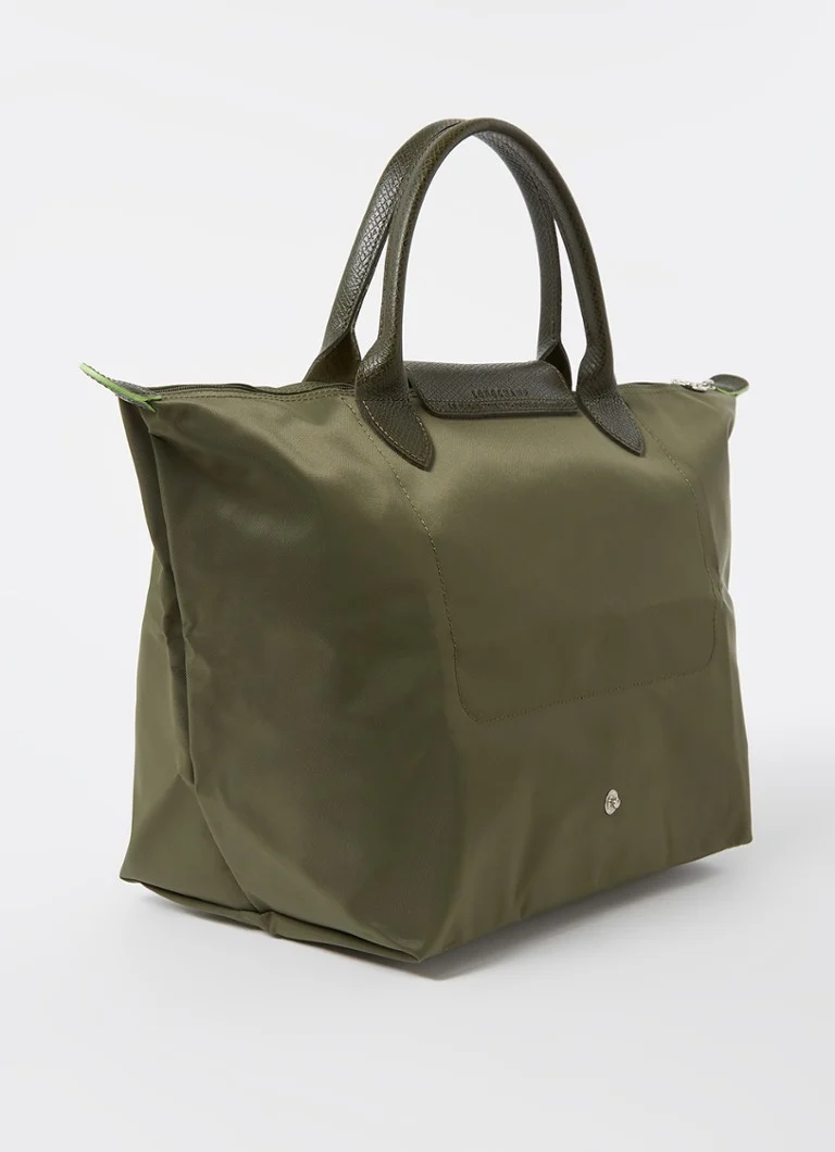 Geantă Longchamp Le Pliage M cu detalii din piele