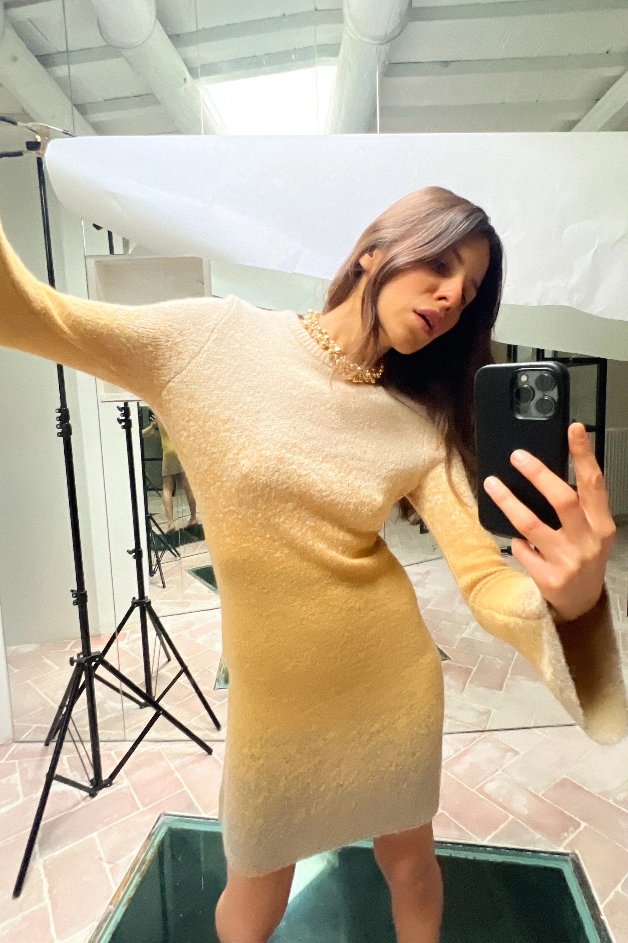 Knitted Ombre Mini Dress