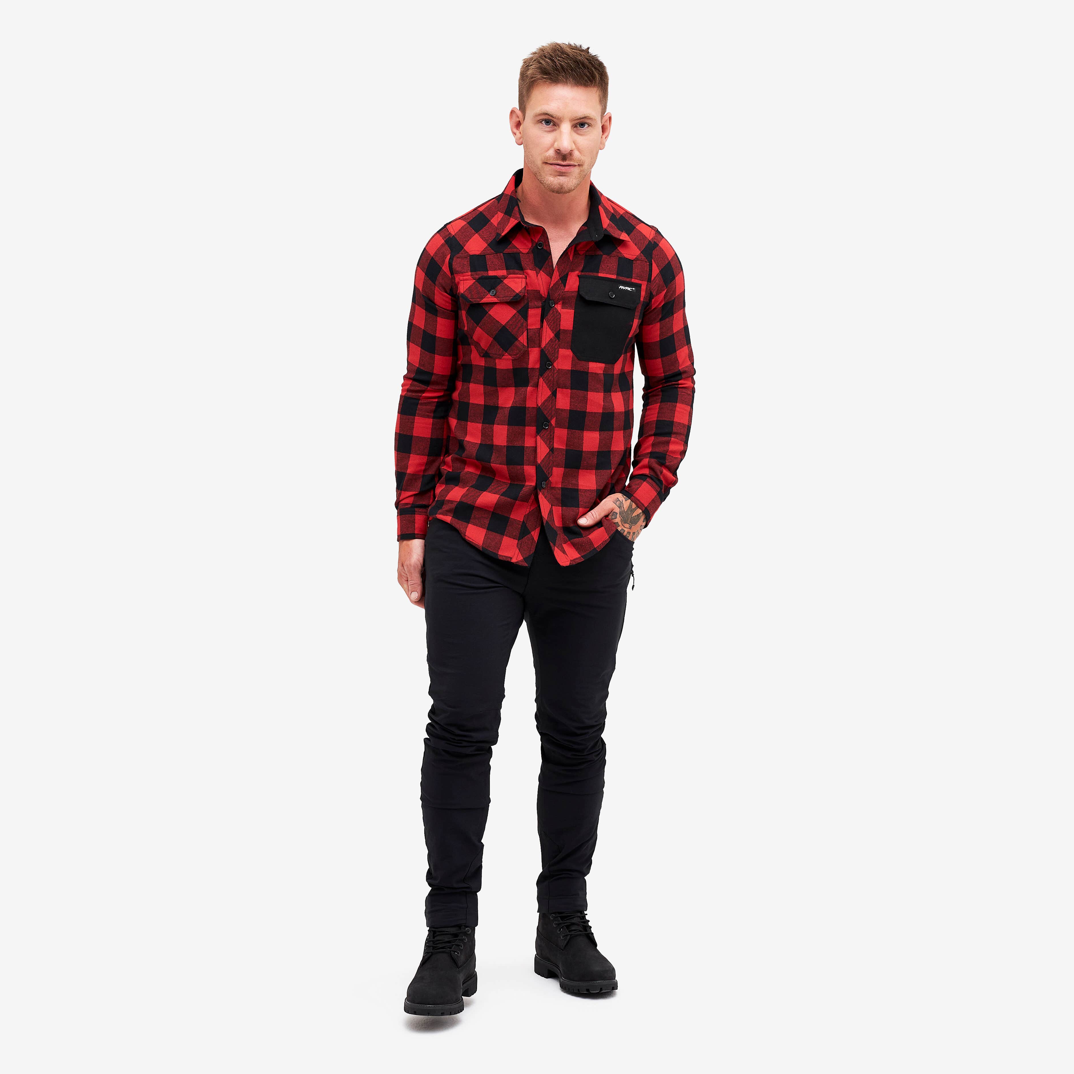 Campfire Shirt Homme Black/Dark Red