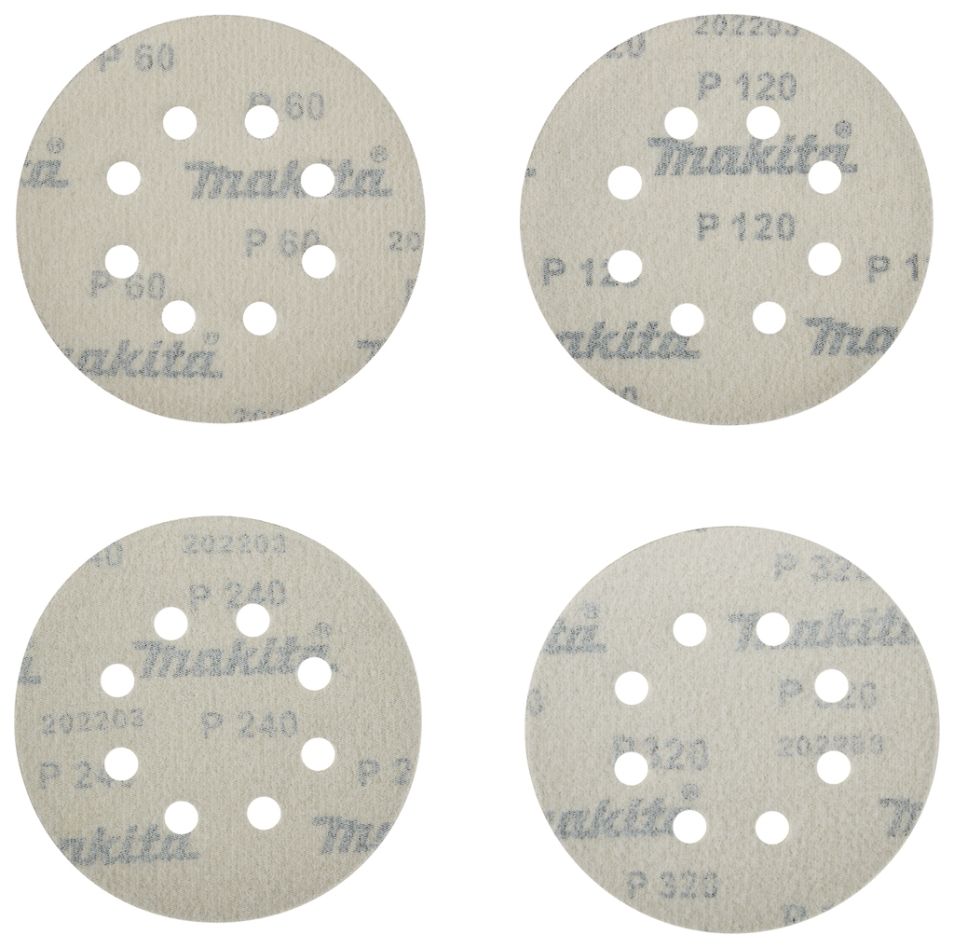 Makita Zubehör D-77229 Schleifscheibe 125 mm Roter Klettverschluss Pro 20 Stück