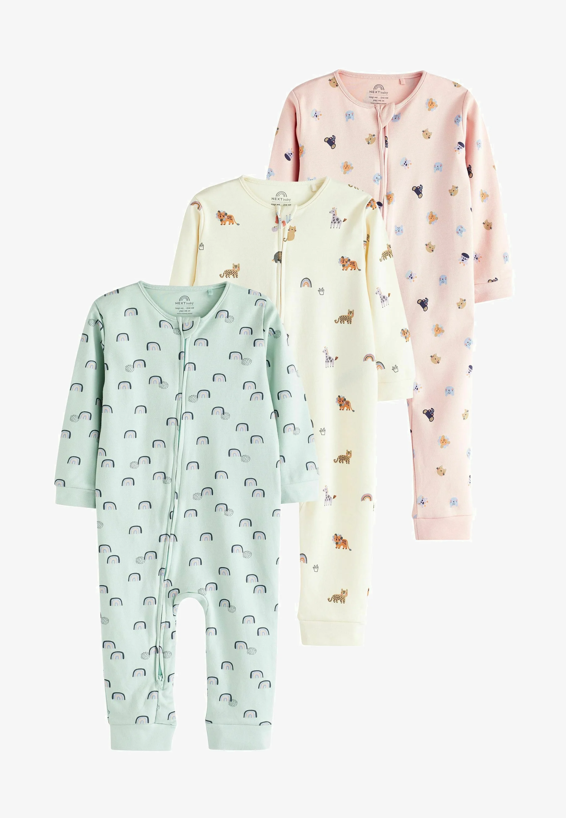 Siguiente PAQUETE DE 3 PIJAMAS SIN PIES CON CREMALLERA - Mono