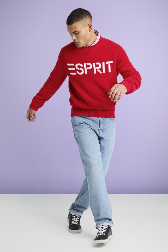 Logo-Pullover aus Wolle und Kaschmir