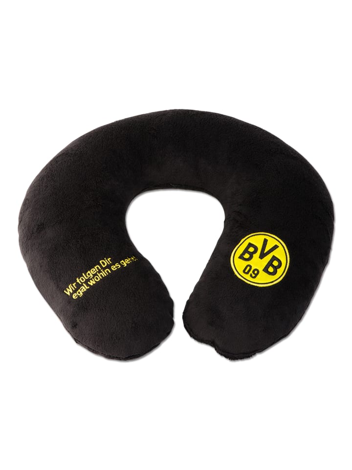 BVB BVB-Nackenkissen in schwarzgelb günstig kaufen 33 x 33 cm