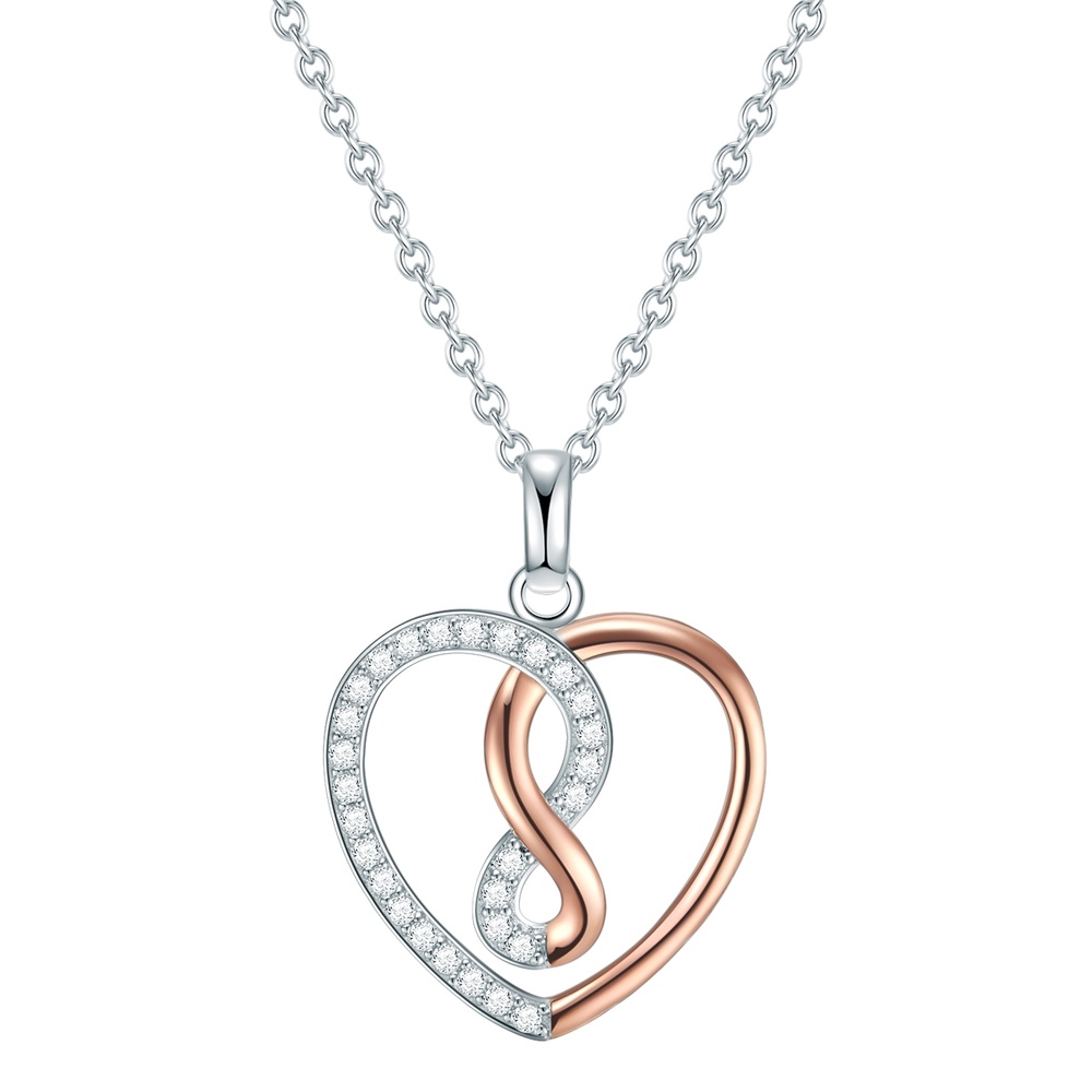 Rafaela Donata Collier en argent Coeur Argent sterling Oxyde de zirconium (CZ) en Argent collier
