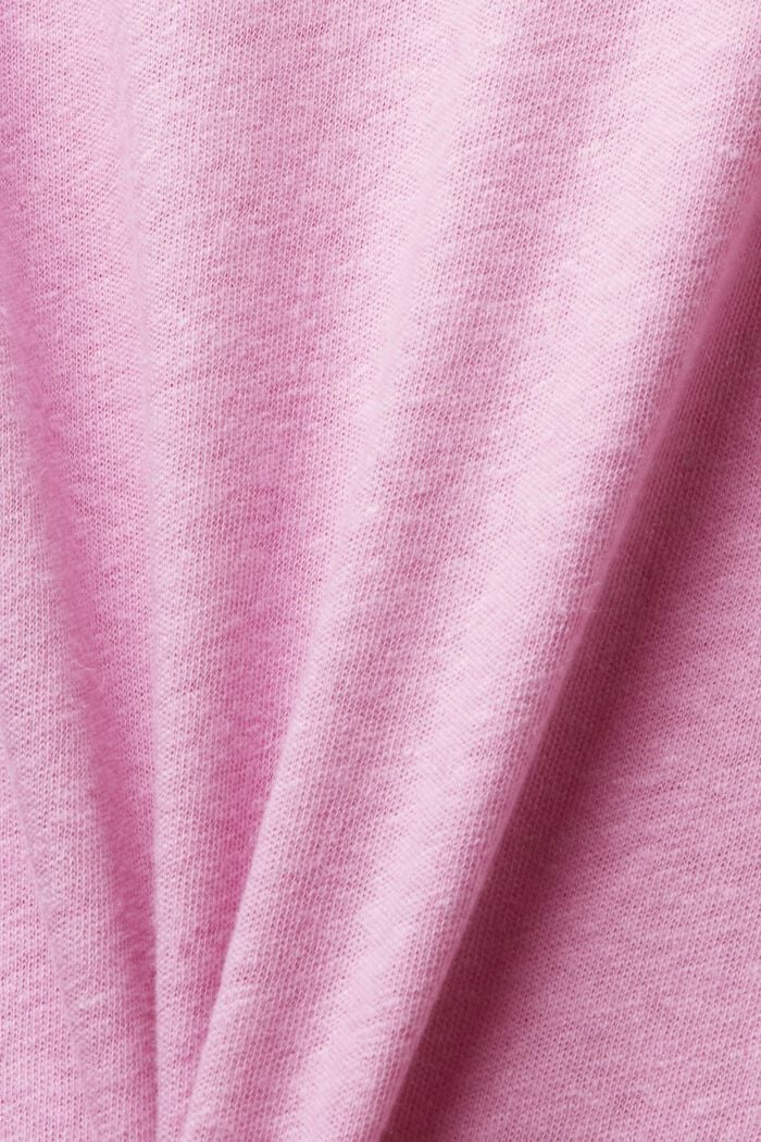 T-Shirt aus Baumwoll-Leinen-Mix