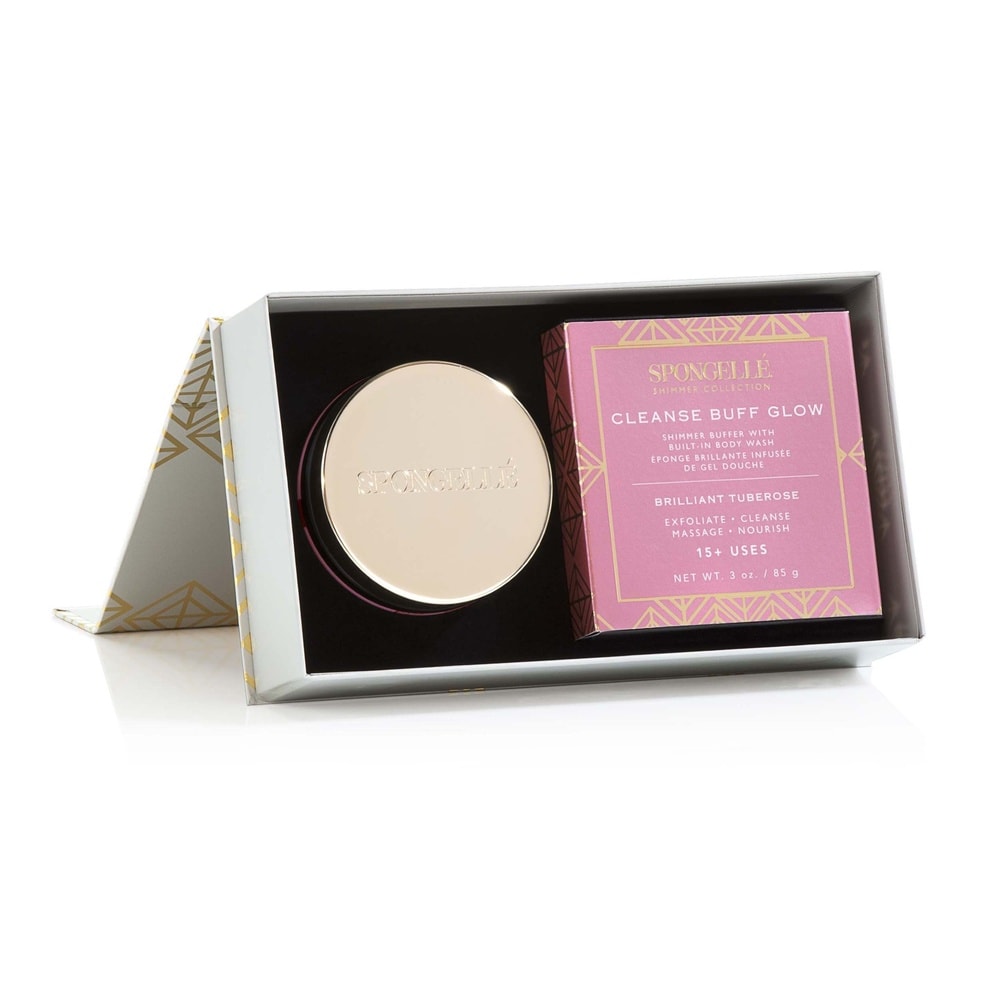 spongelle SHIMMER GIFT SET - BRILLIANT TUBEROSE BRONZE Coffret cadeau chatoyant