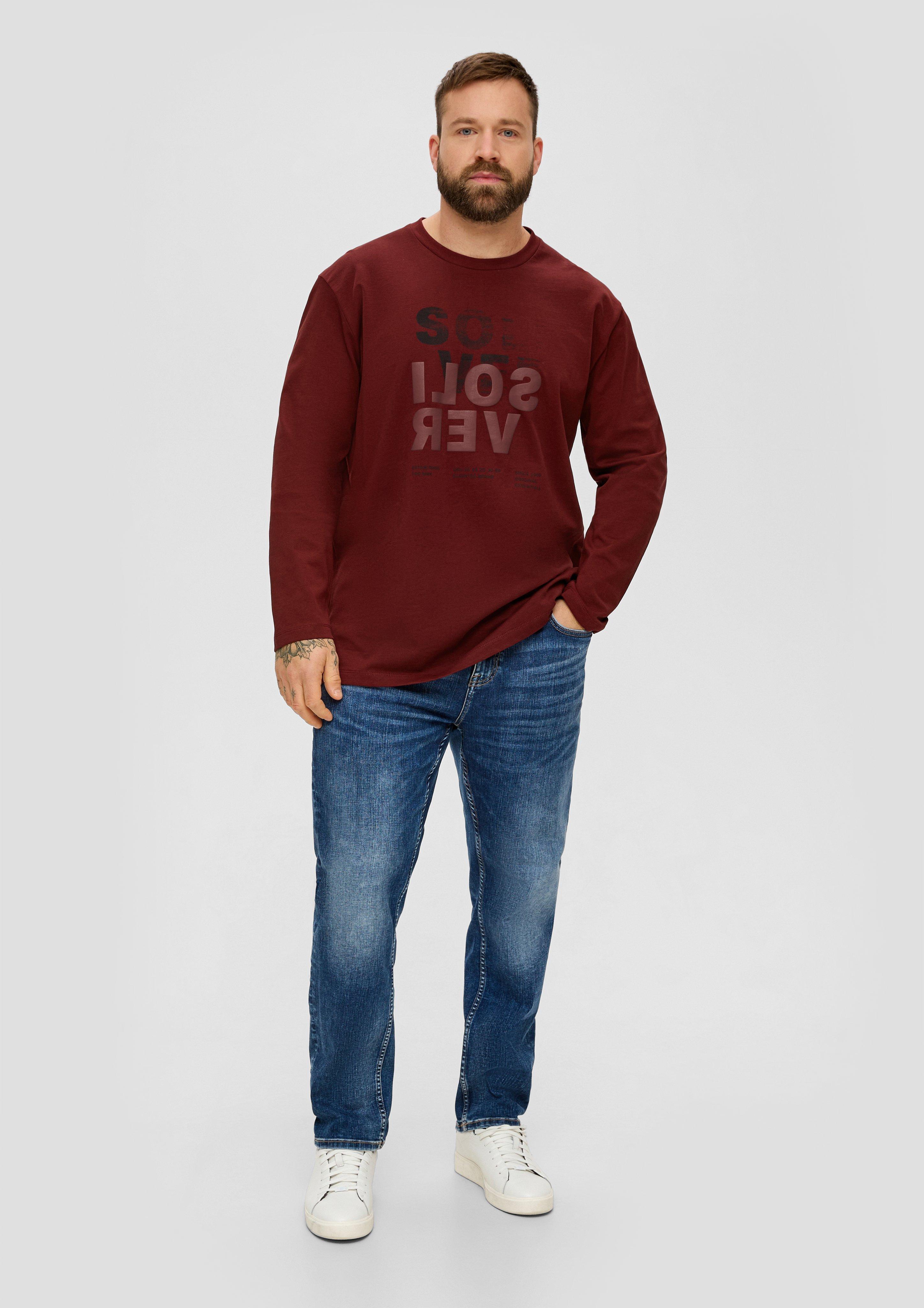 Longsleeve mit gummiertem Label-Print  2143244-39D1