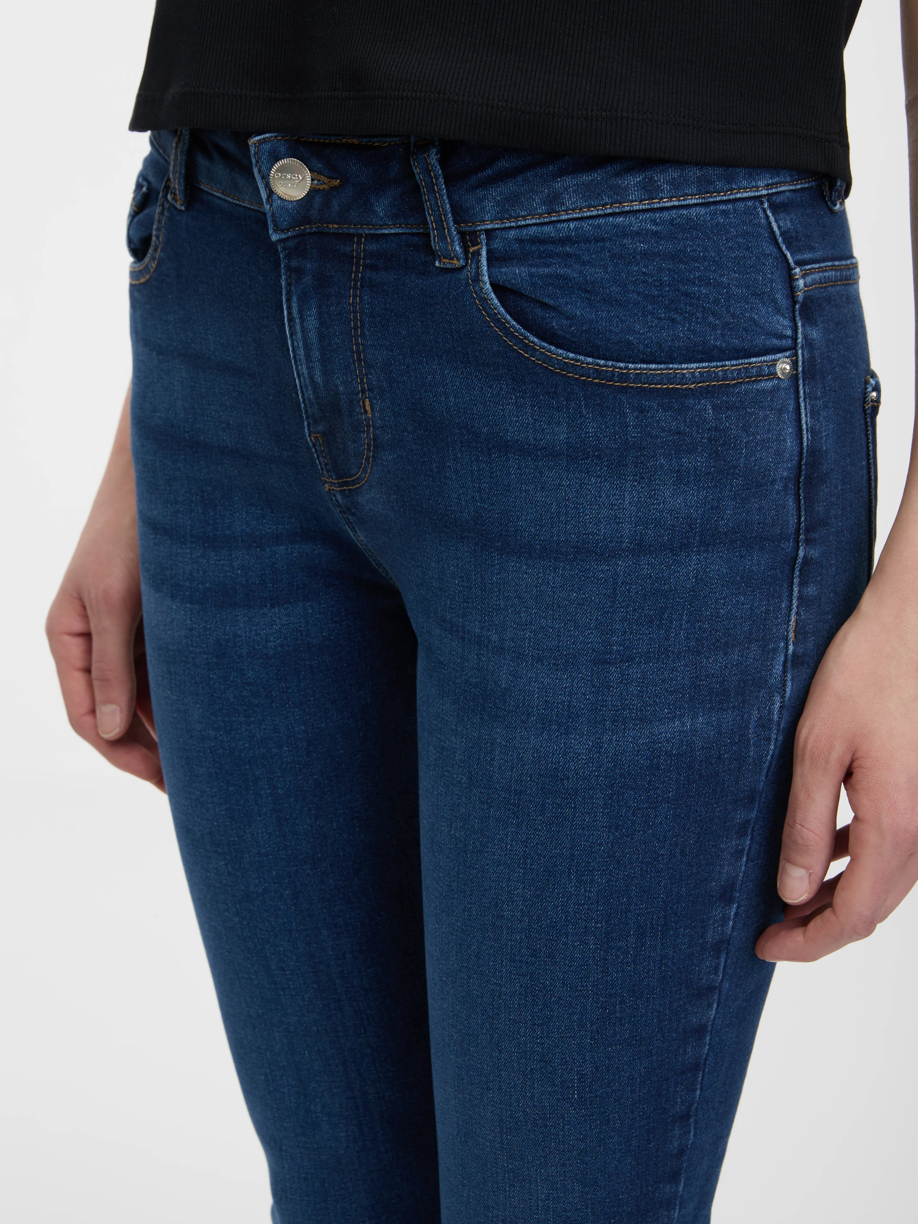 Dunkelblaue Skinny Fit Jeans ORSAY