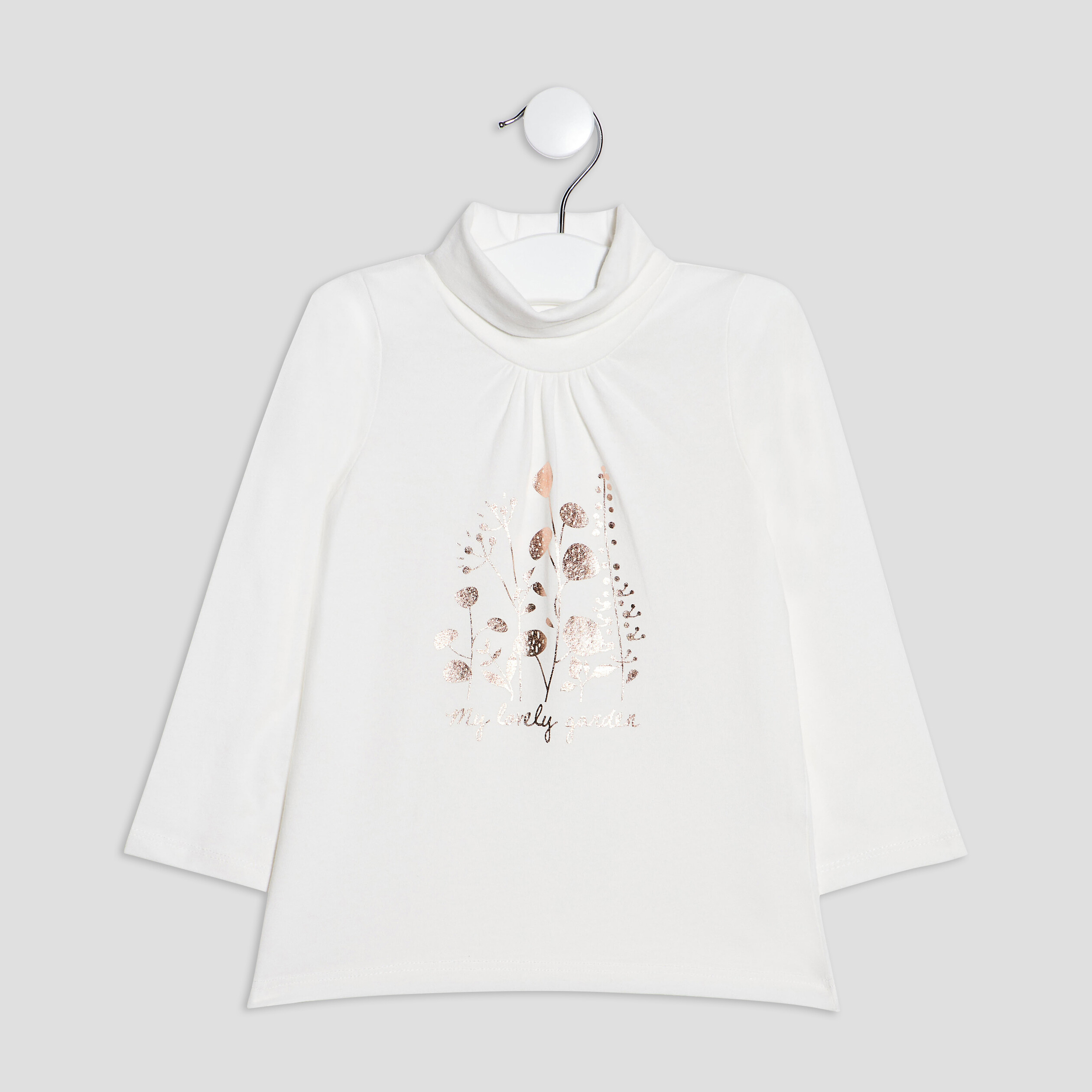 T-shirt manches longues ivoire bébé fille | La Halle