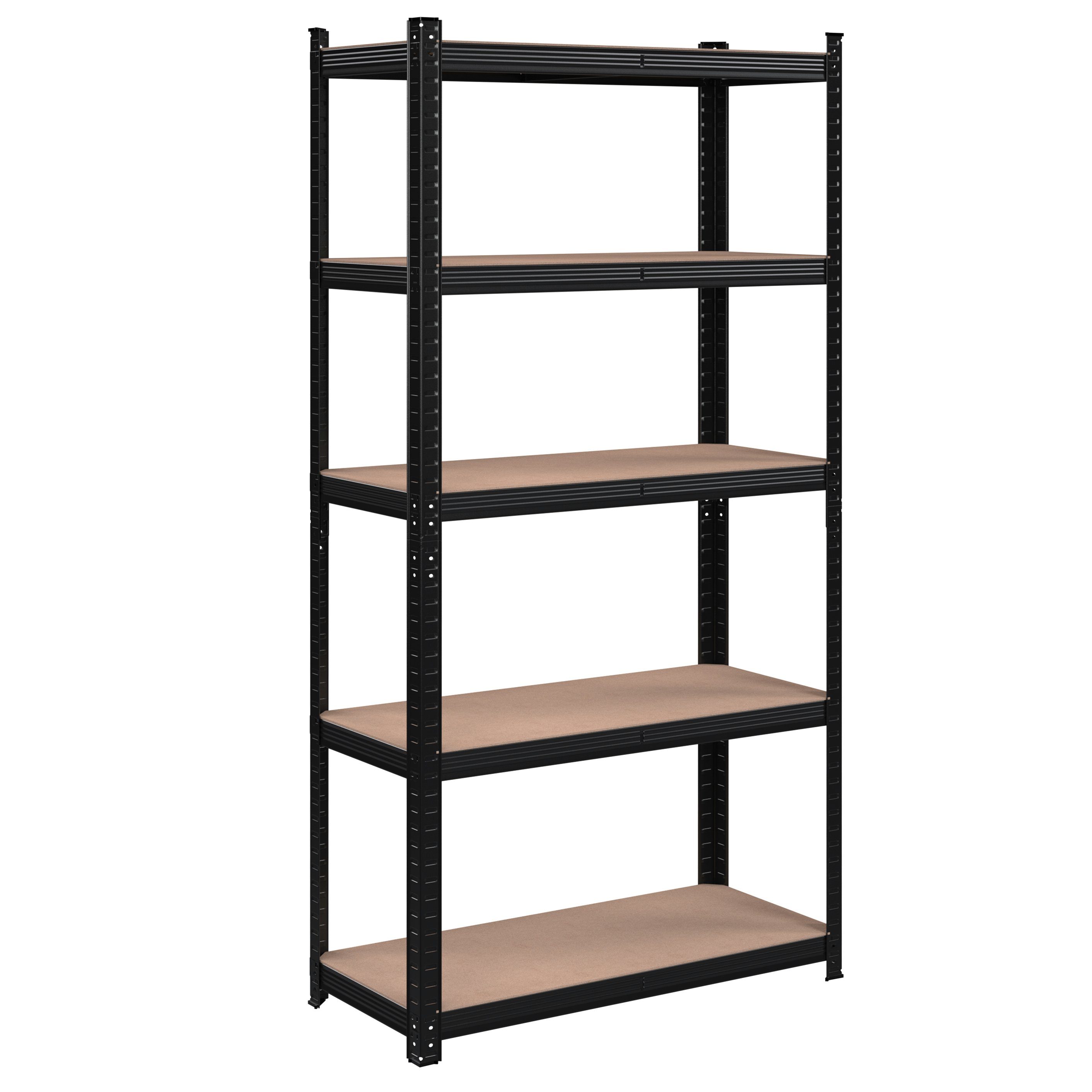SONGMICS Schwerlastregal Standregal, 1-tlg., 180x90x40cm, Metallregal mit 5 Böden, bis 875 kg belastbar