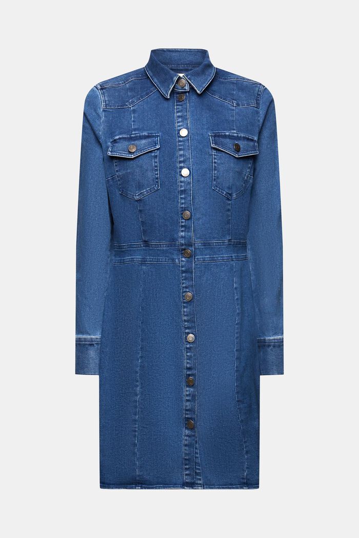 Jeans-Minikleid im Hemdstil