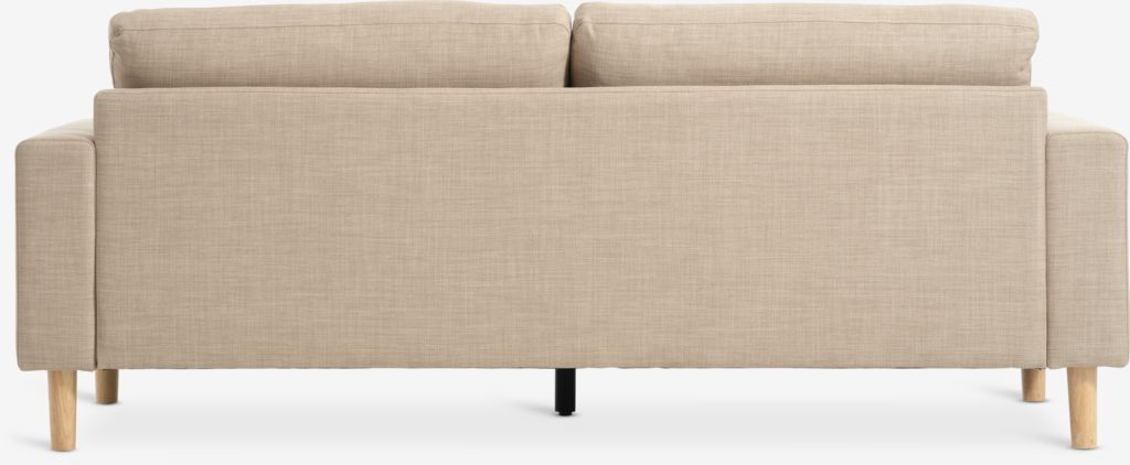 EGENSE 3-seater sofa, sand fabric/oak color