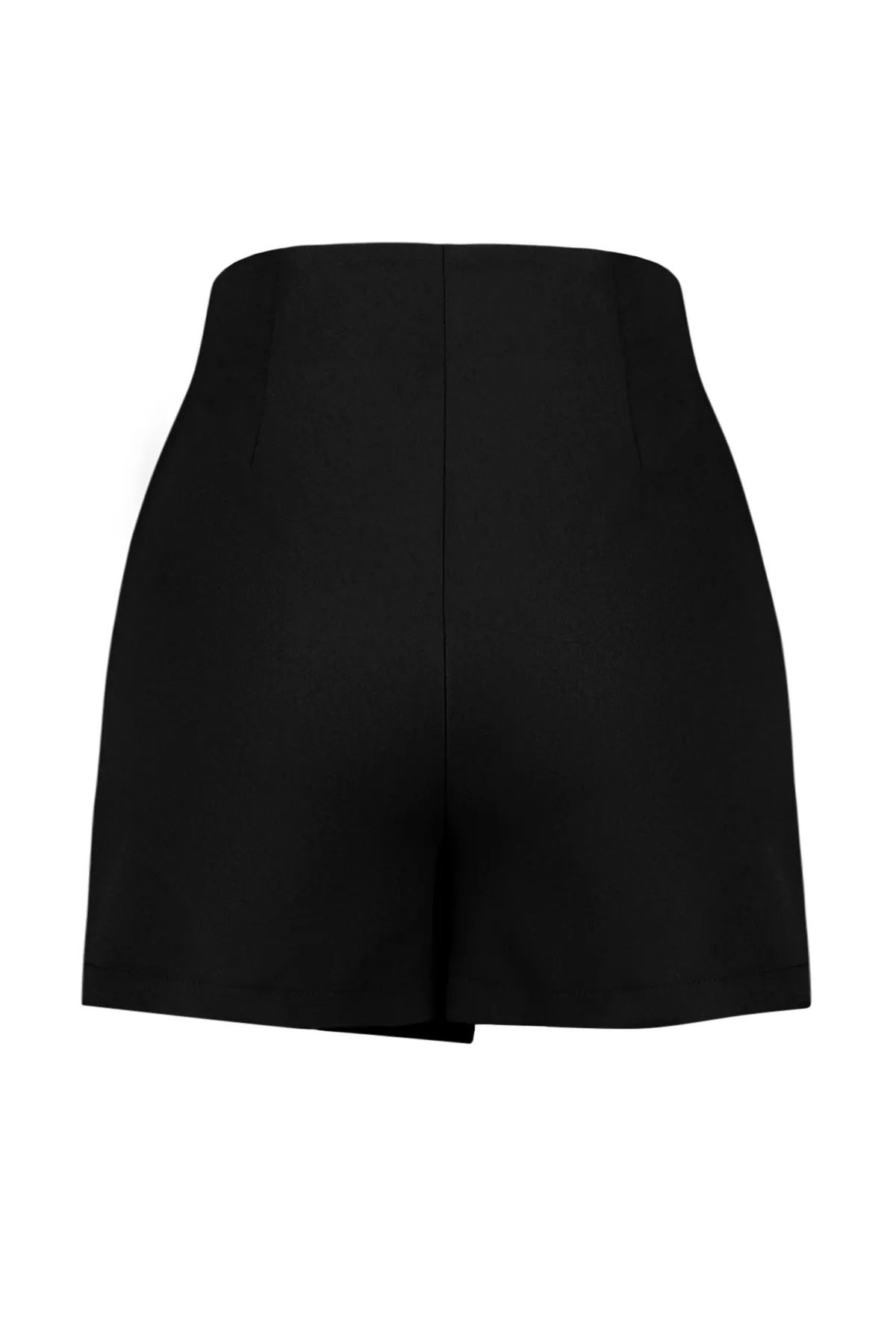 Trendyol Collection  Schwarzer, gewebter Shorts-Rock mit Knotendetails TWOSS24SR00005