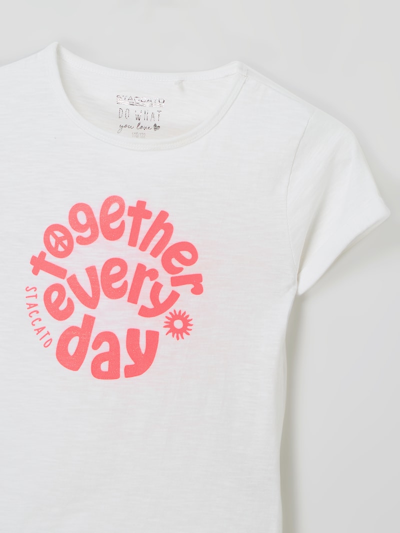 T-Shirt mit Message in offwhite