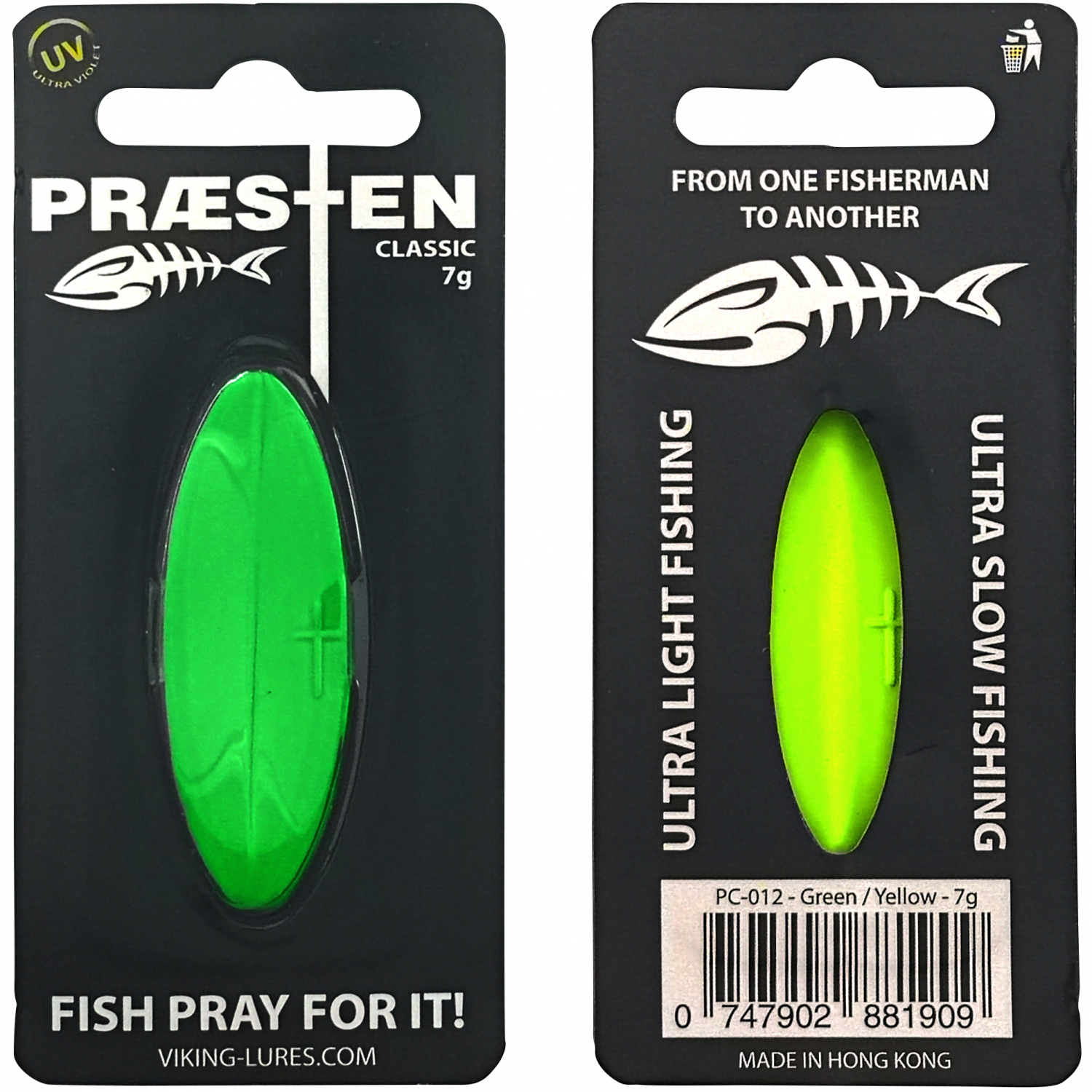 OGP Inlineköder Præsten Classic (Green/Yellow)