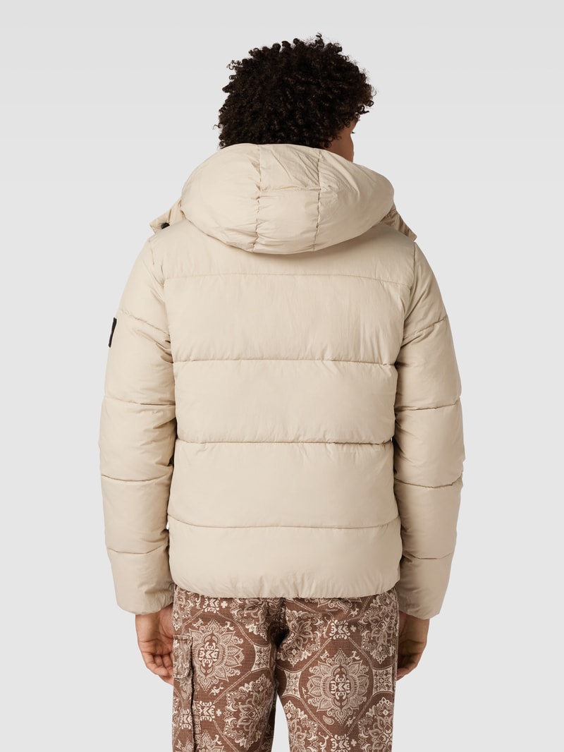 Jacke mit Label-Print in taupe