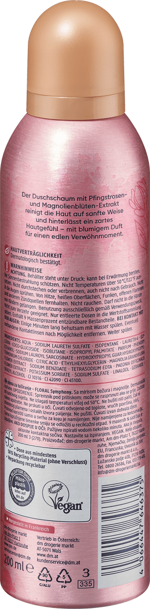 Duschschaum  Pfingstrose & Magnolie, 200 ml