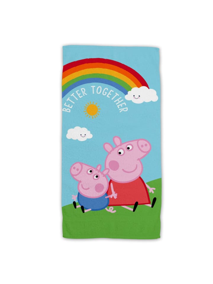 Peppa Pig Peppa Pig Baumwolle Strandtuch Frottee Badetuch  Premium Druck, in Mehrfarbig günstig kaufen 70 x 140 cm