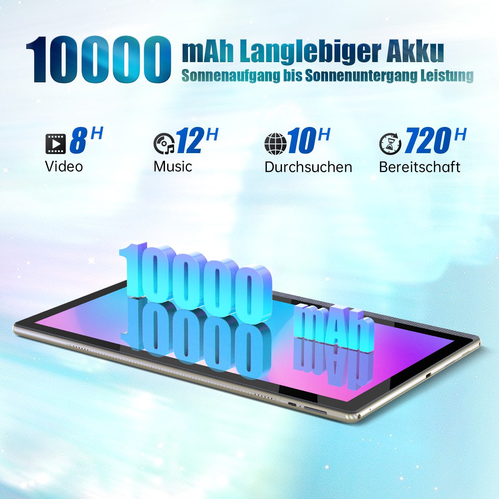 MESWAO 14.1-Zoll Android 12 Table mit 1920 * 1080 IPS HD Großes Display Tablet (14.1
