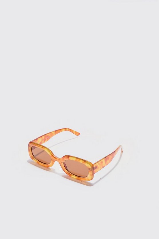 Klobige Sonnenbrille mit Schildplatt Rahmen