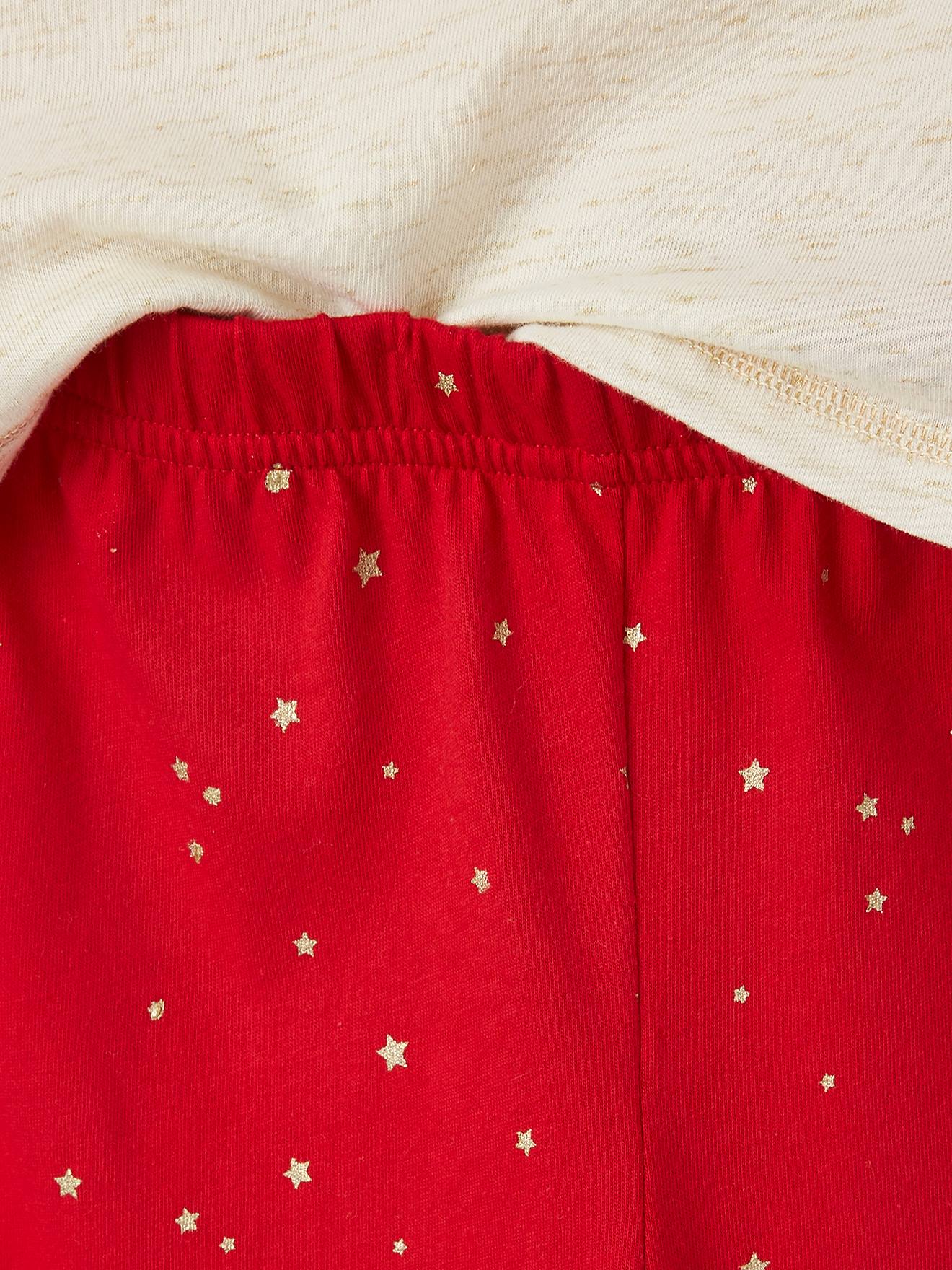 Coffret noël pyjama + chaussettes fille beige irisé