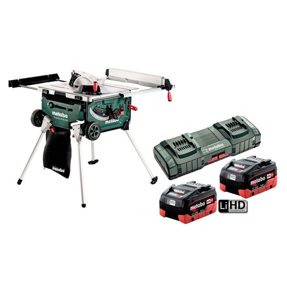 METABO18V Brushless 2 x 5.5Ah 254mm Saw Table Kit AU61302500