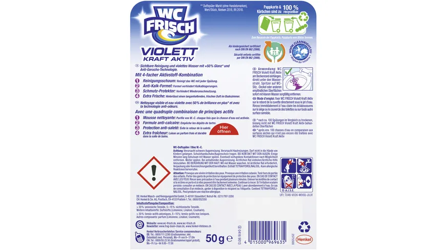 WC FRISCH Kraft Aktiv Violettspüler Magnolie