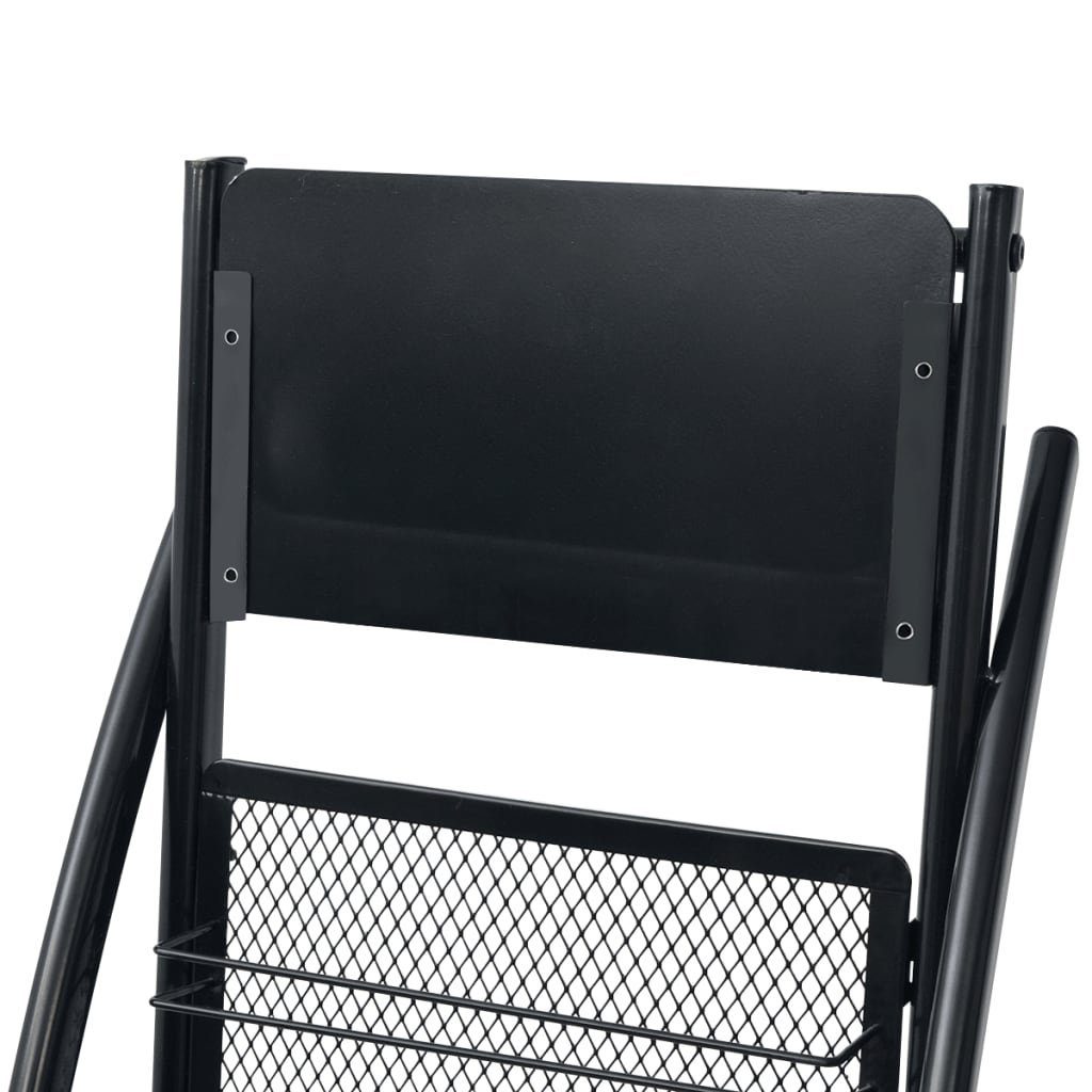 vidaXL Zeitungsständer 30098 Zeitschriftenständer 40 x 32 x 131 cm Schwarz A4