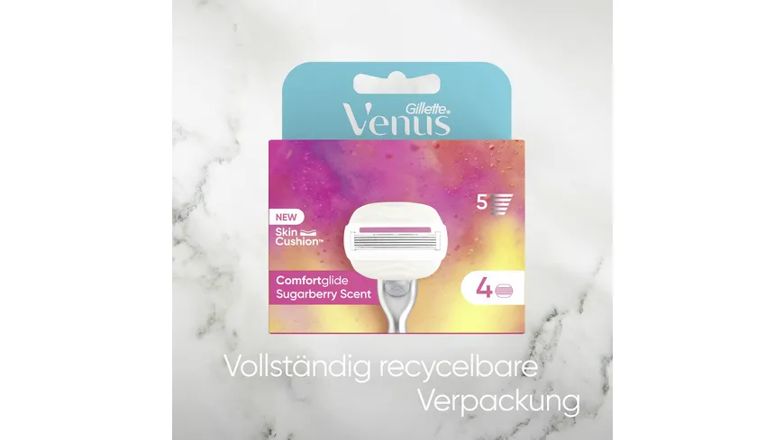 Gillette Venus Klingen Comfortglide Sugarberry Scent