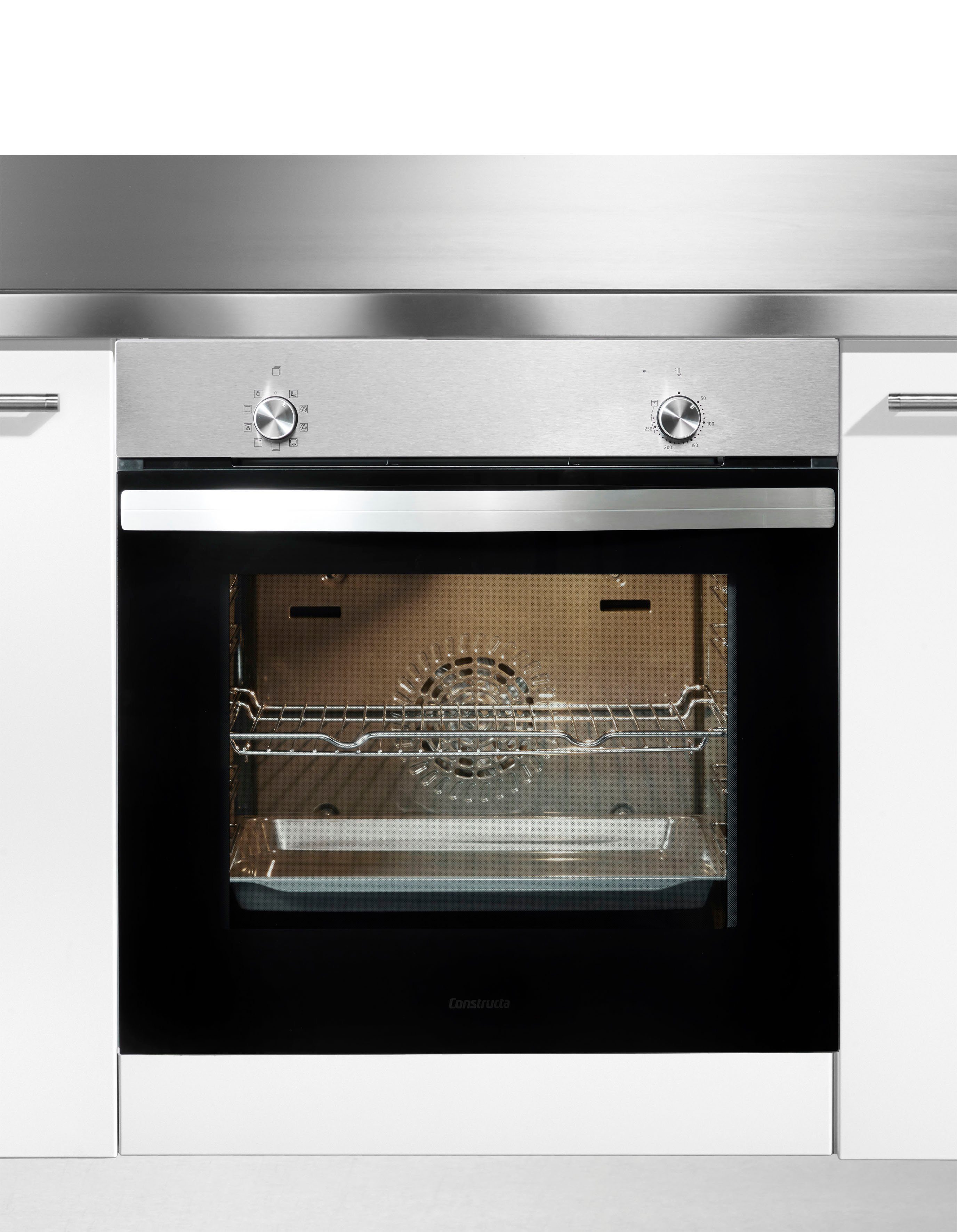 Constructa Einbaubackofen CF3M10052, mit Teleskopauszug nachrüstbar