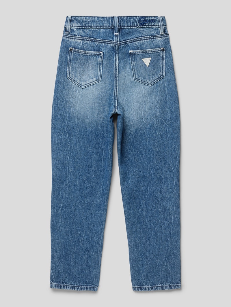 Mum Fit Jeans mit Paillettenbesatz Modell 'MINIME' in blau