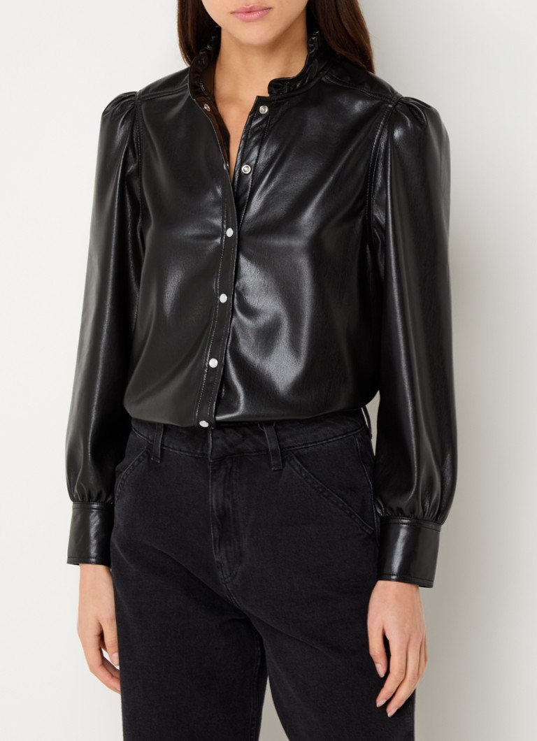 Blusa de couro sintético Caxie da ba&sh