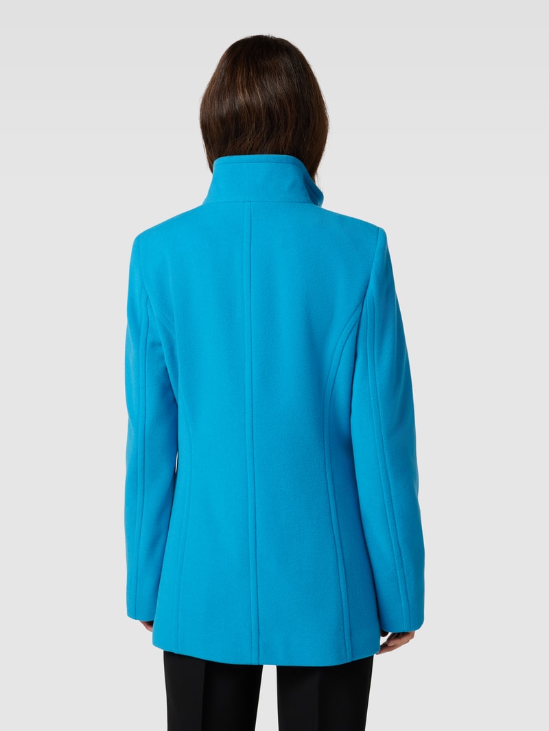 Jacke mit Stehkragen in aqua blau