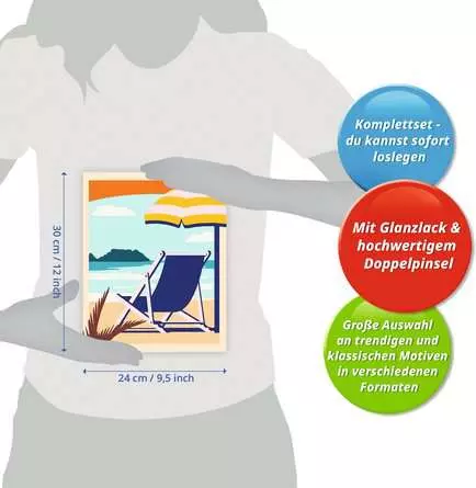 CreArt Relaxen am Strand - Malen nach Zahlen für Erwachsene